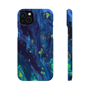 Green Opal Ink Art iPhone Case (Slim) iPhone 14 Plus Matte Phone Case