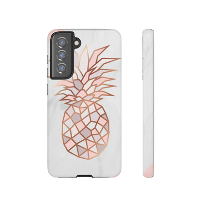 Pineapple Rose Gold Android Case (Protective) Samsung Galaxy S21 FE Matte Phone Case