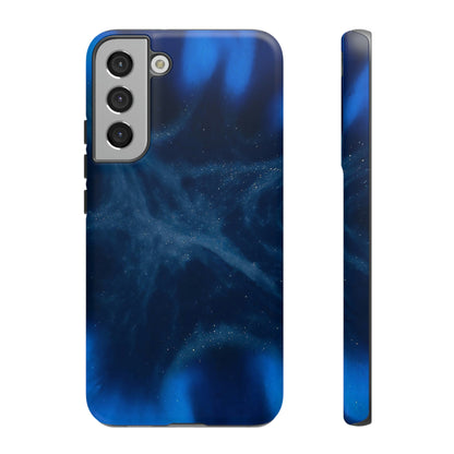 Blue Space Ink Art Android Case (Protective) Samsung Galaxy S22 Plus Matte Phone Case