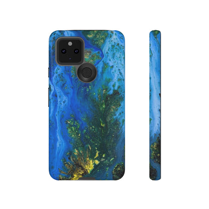 Blue Globe Ink Art Android Case (Protective) Google Pixel 5 Glossy Phone Case