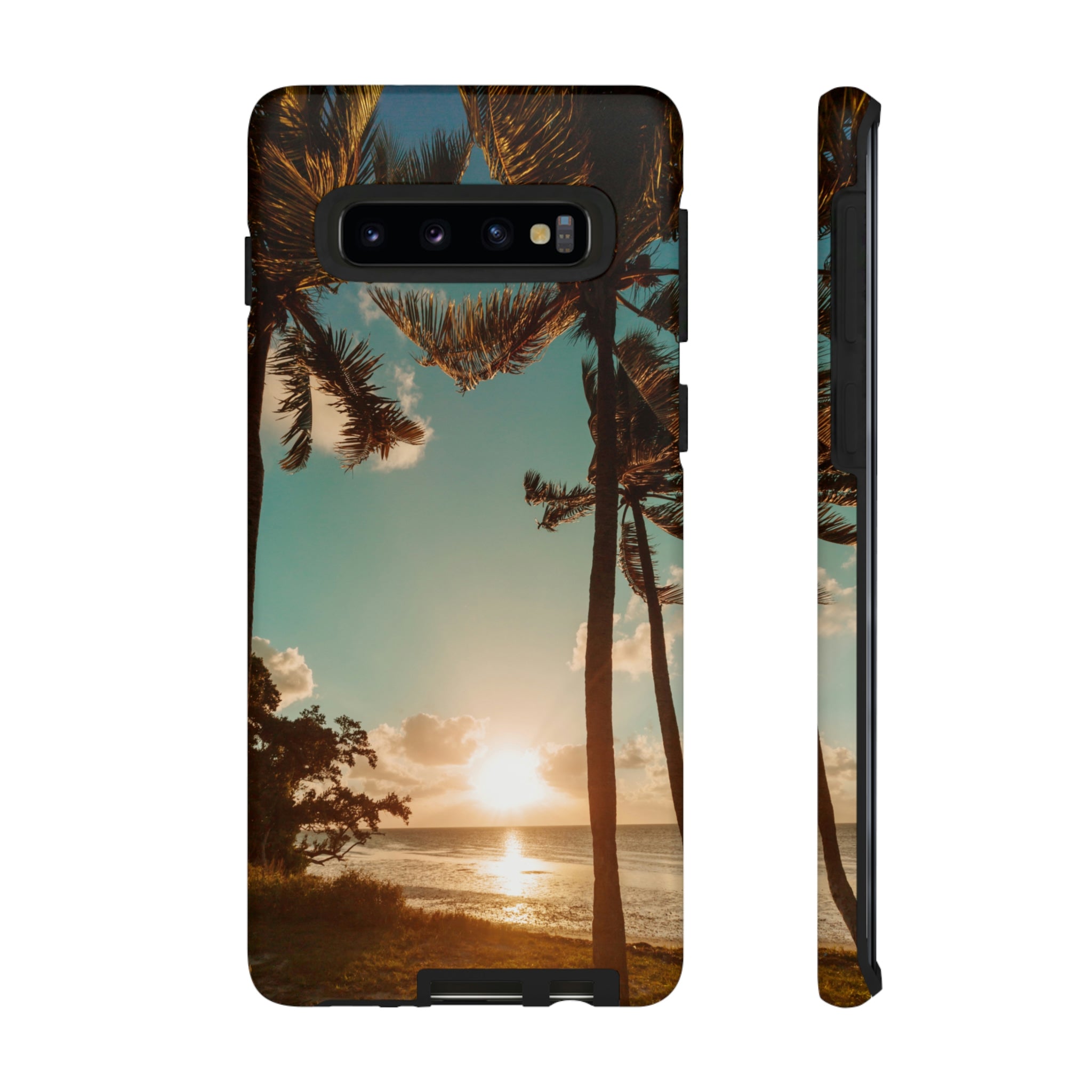 Sundown Palmtrees Android Case (Protective) Samsung Galaxy S10 Matte Phone Case