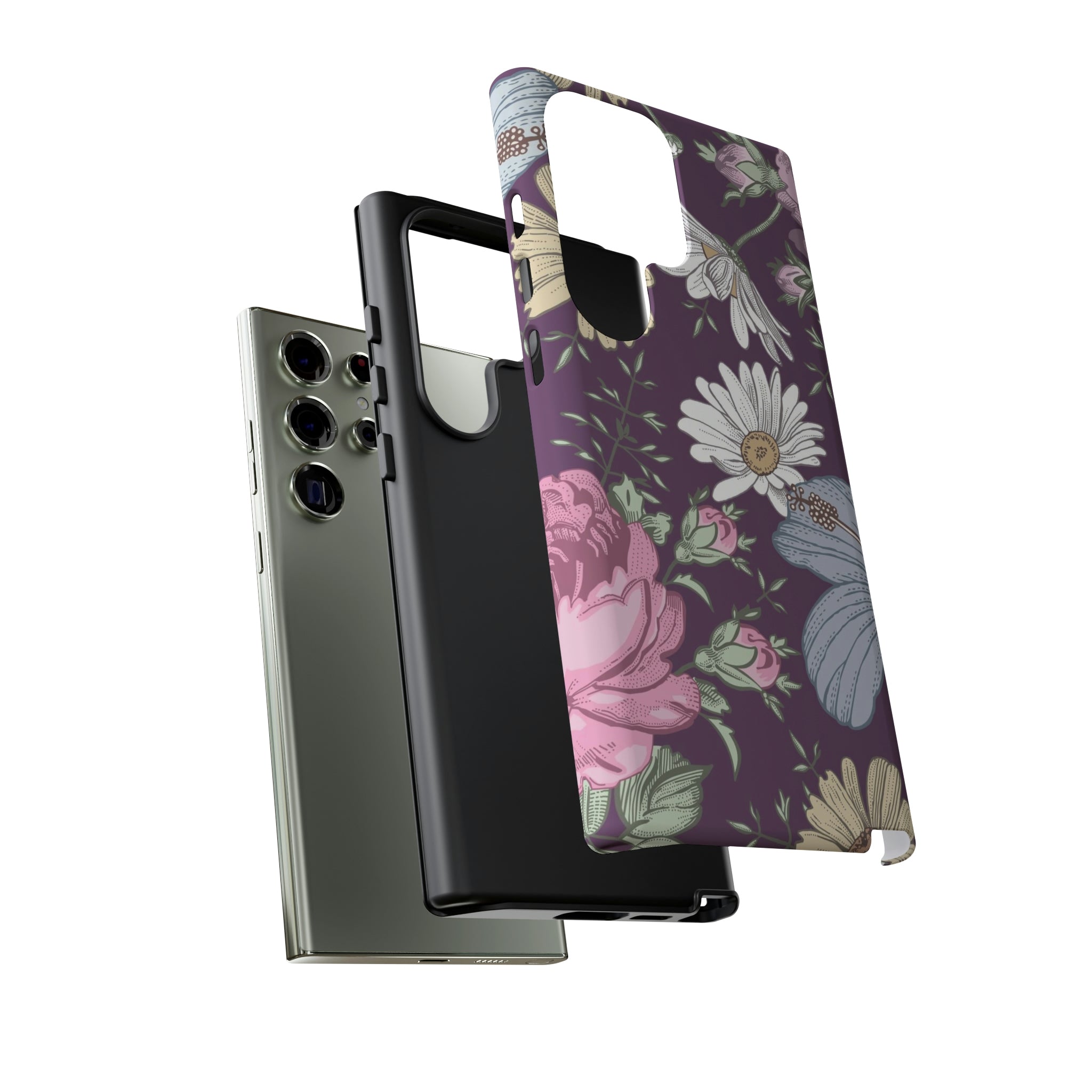 Purple Grass Vintage Flower Samsung Case (Protective) Phone Case