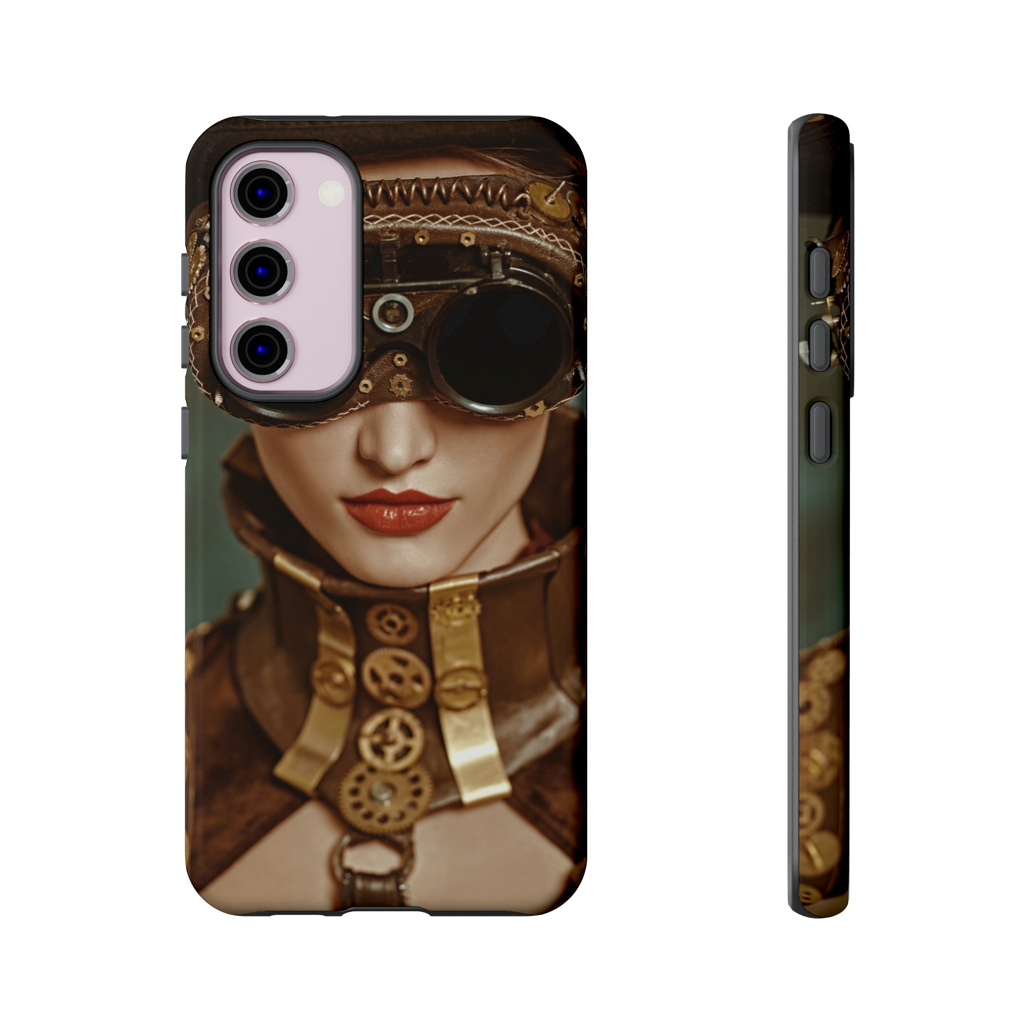 Steampunk Lady Android Case (Protective) Samsung Galaxy S23 Plus Glossy Phone Case