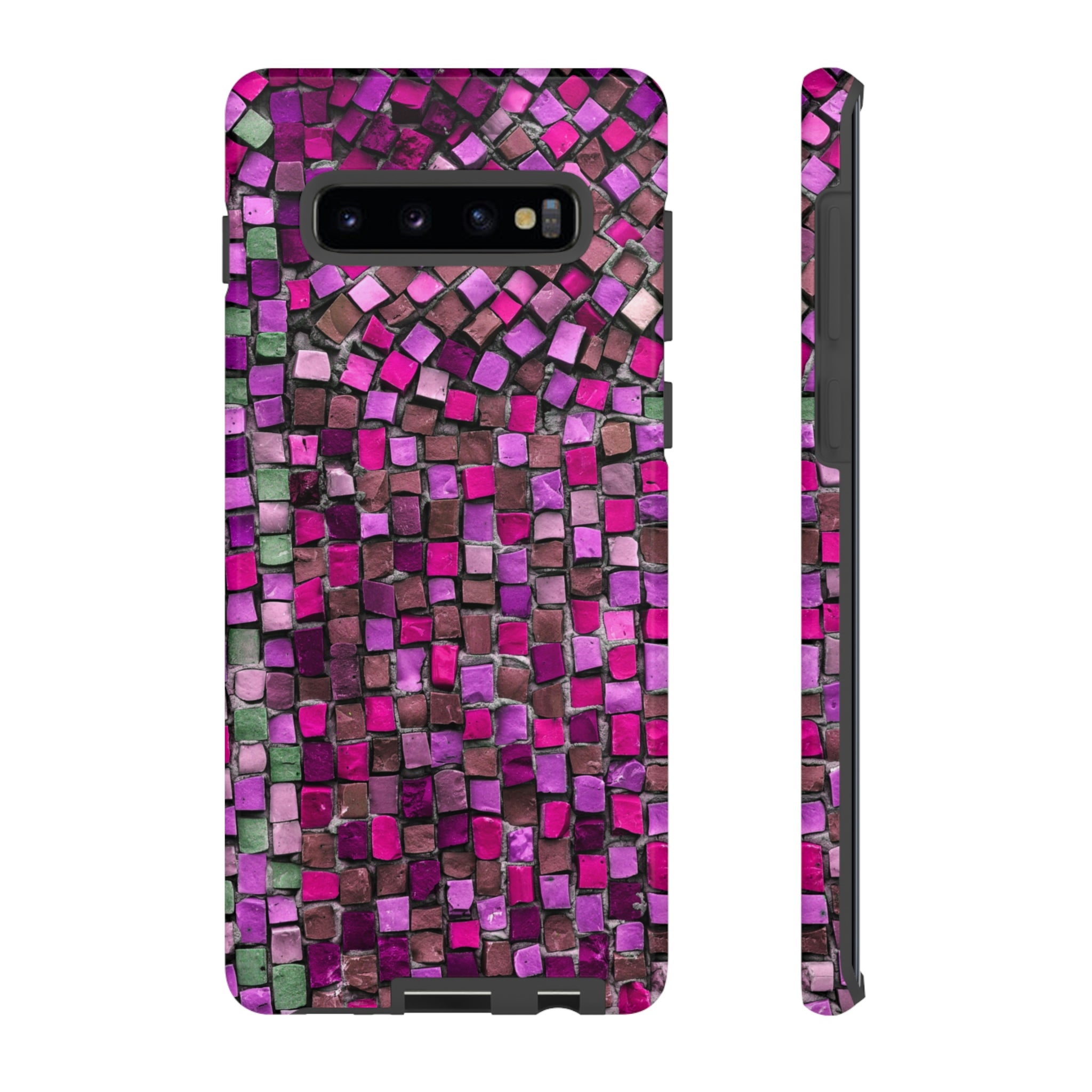 Purple Mosaic Android Case (Protective) Samsung Galaxy S10 Plus Glossy Phone Case