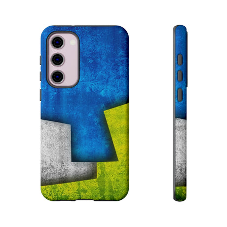 Blue Abstract Art Android Case (Protective) Samsung Galaxy S23 Plus Matte Phone Case