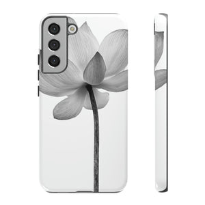 Black White Lotus Android Case (Protective) Samsung Galaxy S22 Plus Glossy Phone Case