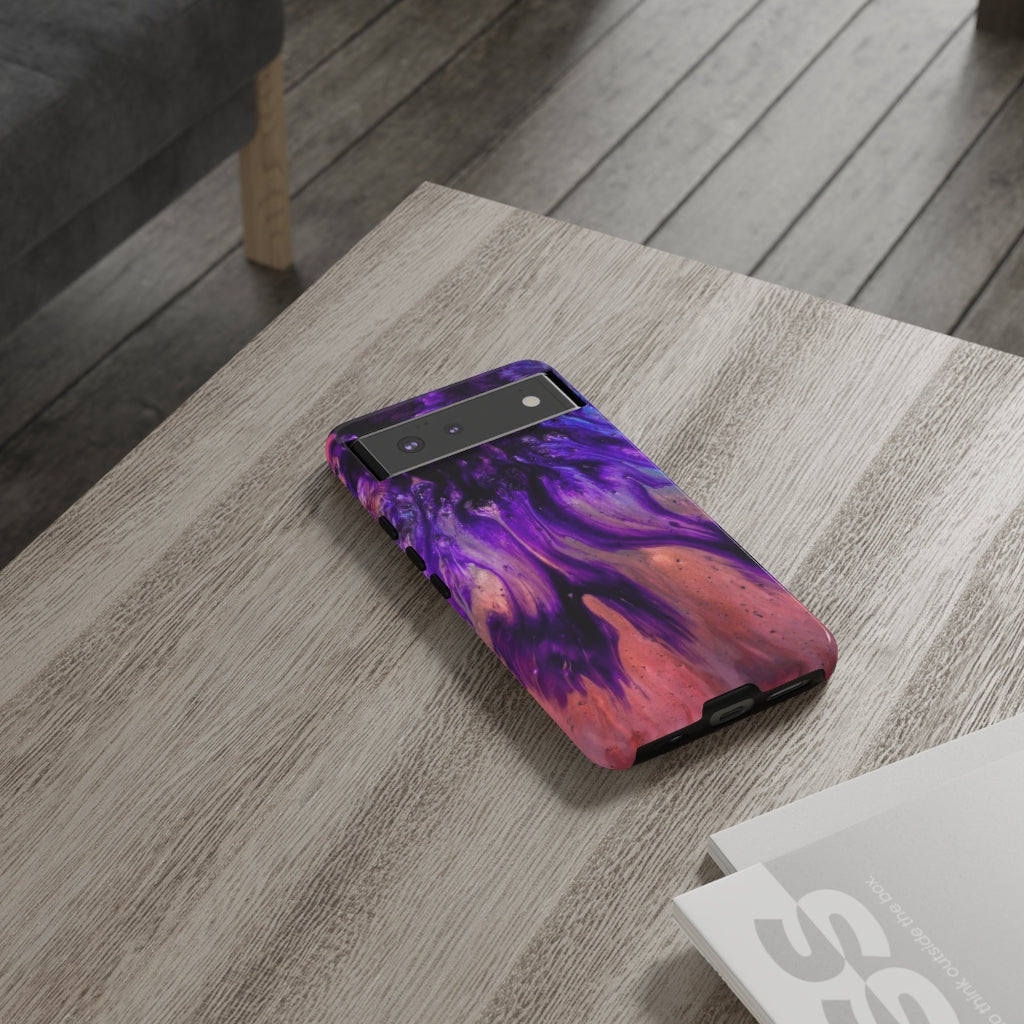 Purple Flow Ink Art Android Case (Protective) Phone Case