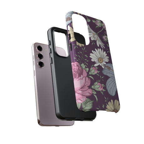 Purple Grass Vintage Flower Samsung Case (Protective) Phone Case