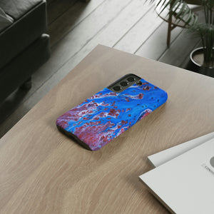 Bright Blue Ink Art Android Case (Protective) Phone Case