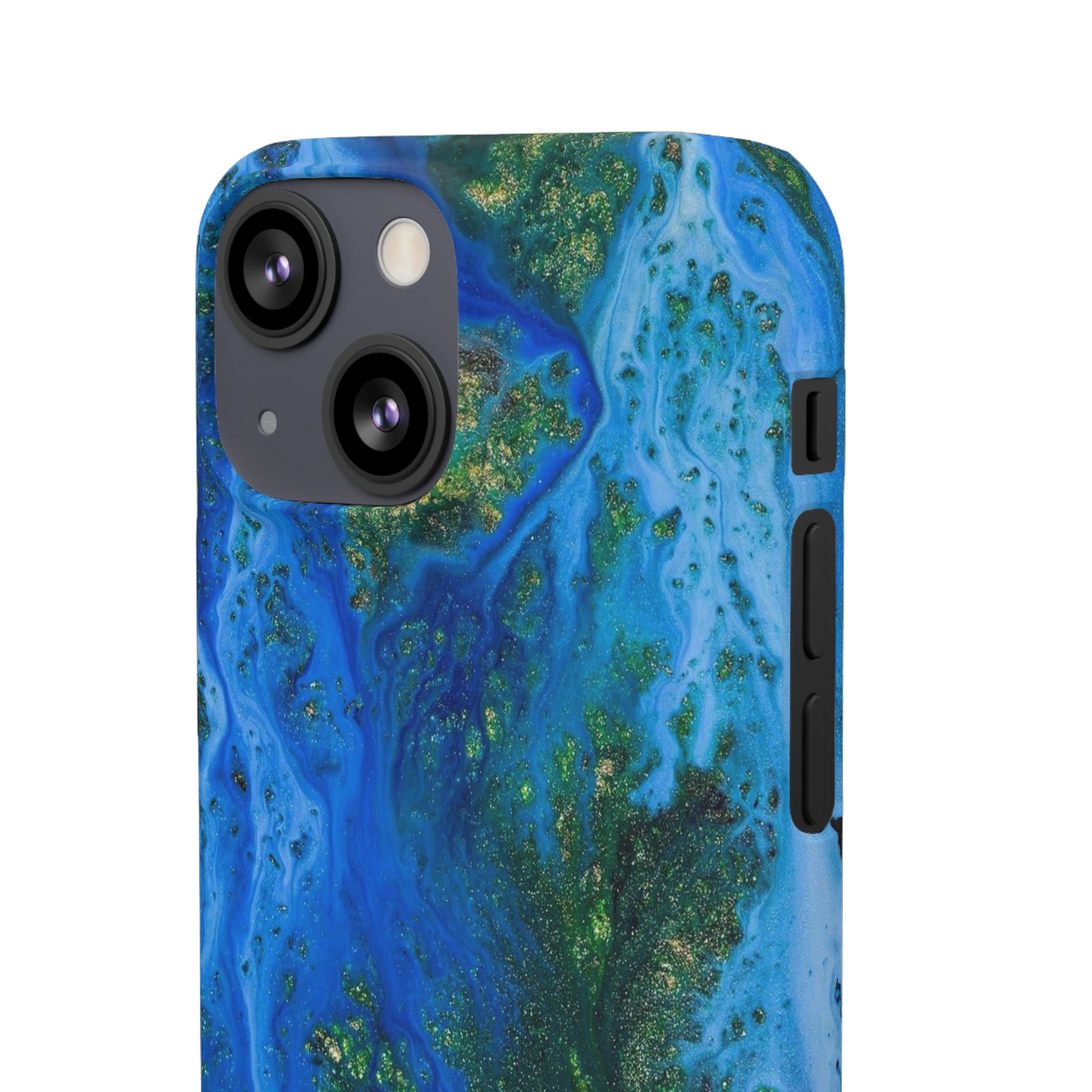 Blue Globe Ink Art iPhone Case (Slim) Phone Case