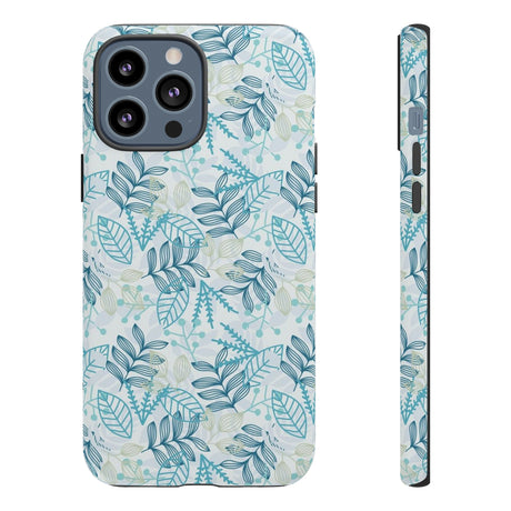 Blue leaf iPhone Case (Protective) iPhone 13 Pro Max Matte Phone Case