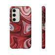 Red White Liquid Android Case (Protective) Samsung Galaxy S23 Glossy Phone Case