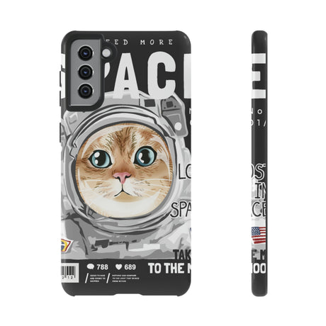 Space Cute Cat Android Case (Protective) Samsung Galaxy S21 Plus Glossy Phone Case