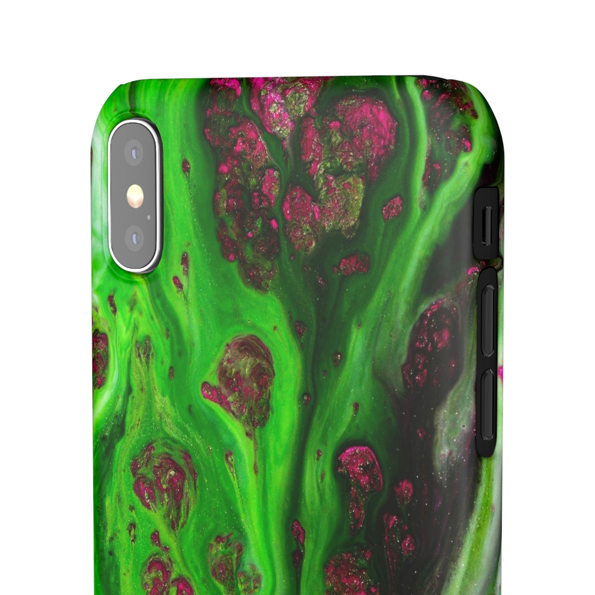 Toxic Green Ink Art iPhone Case (Slim) Phone Case