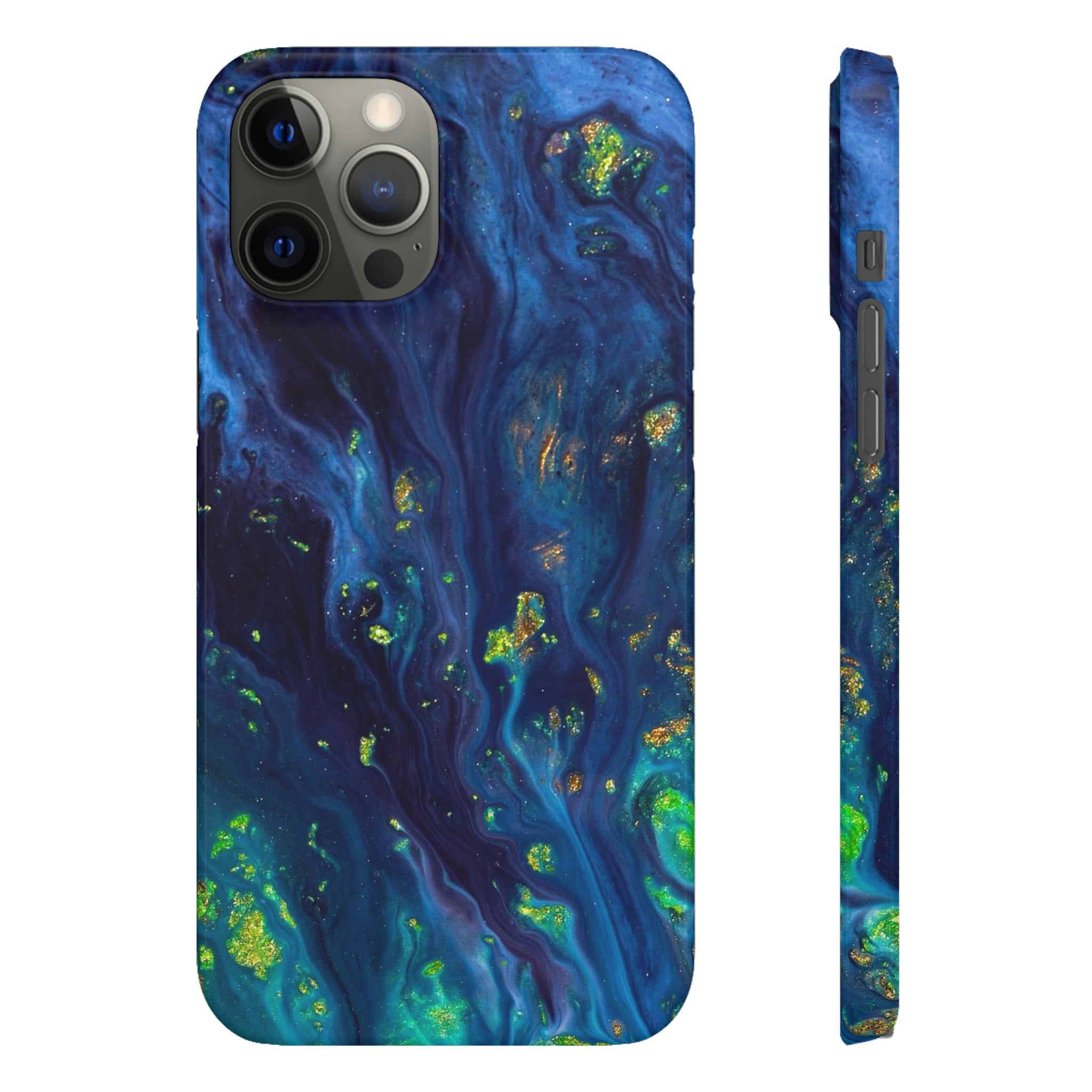 Green Opal Ink Art iPhone Case (Slim) iPhone 12 Pro Max Glossy Phone Case