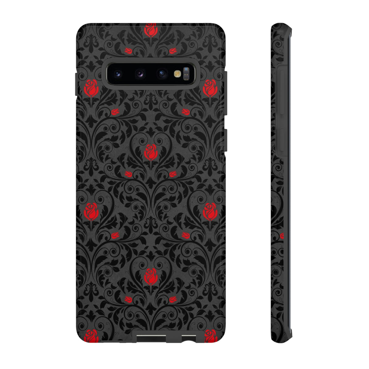 Angerunge Gothic Flower Samsung Case (Protective) Samsung Galaxy S10 Plus Glossy Phone Case