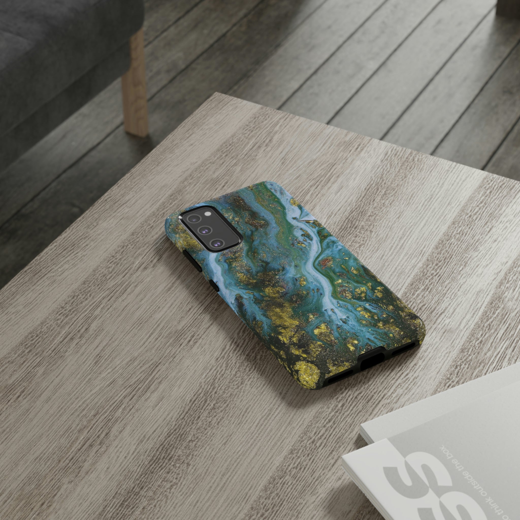 Ocean Blue Ink Art Android Case (Protective) Phone Case