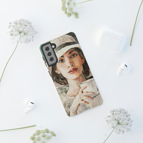 Lady White Hat Android Case (Protective) Phone Case