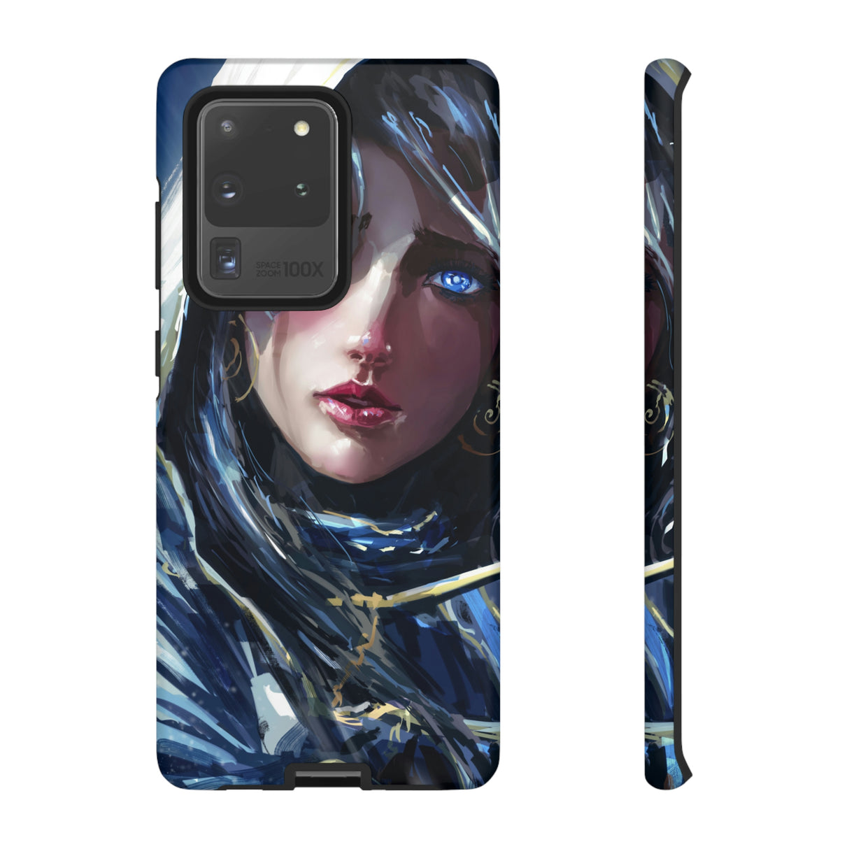 Paladin Girl Blue Eyes Android Case (Protective) Samsung Galaxy S20 Ultra Matte Phone Case