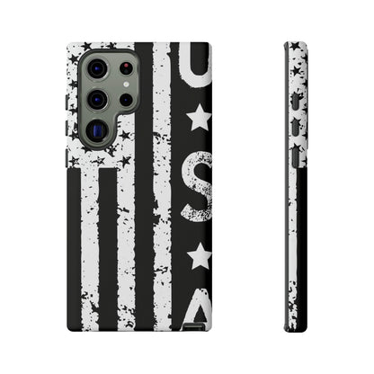 Black n White U.S Flag Android Case (Protective) Samsung Galaxy S23 Ultra Matte Phone Case