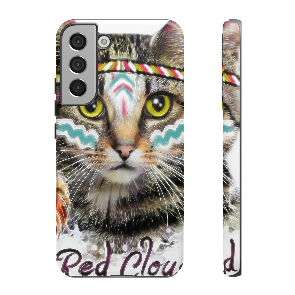 Red Cloud Cat Android Case (Protective) Samsung Galaxy S22 Plus Glossy Phone Case