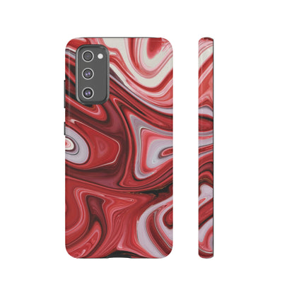 Red White Liquid Android Case (Protective) Samsung Galaxy S20 FE Glossy Phone Case