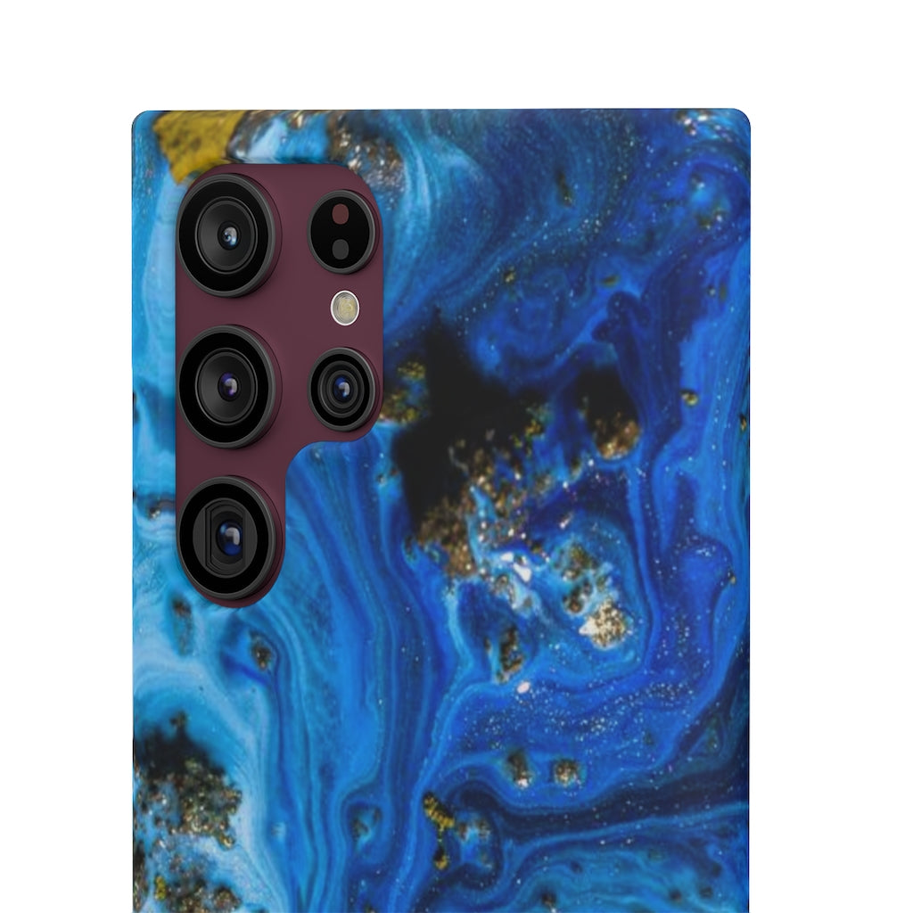 Blue Ice Melt Ink Art Android Case (Slim) Phone Case