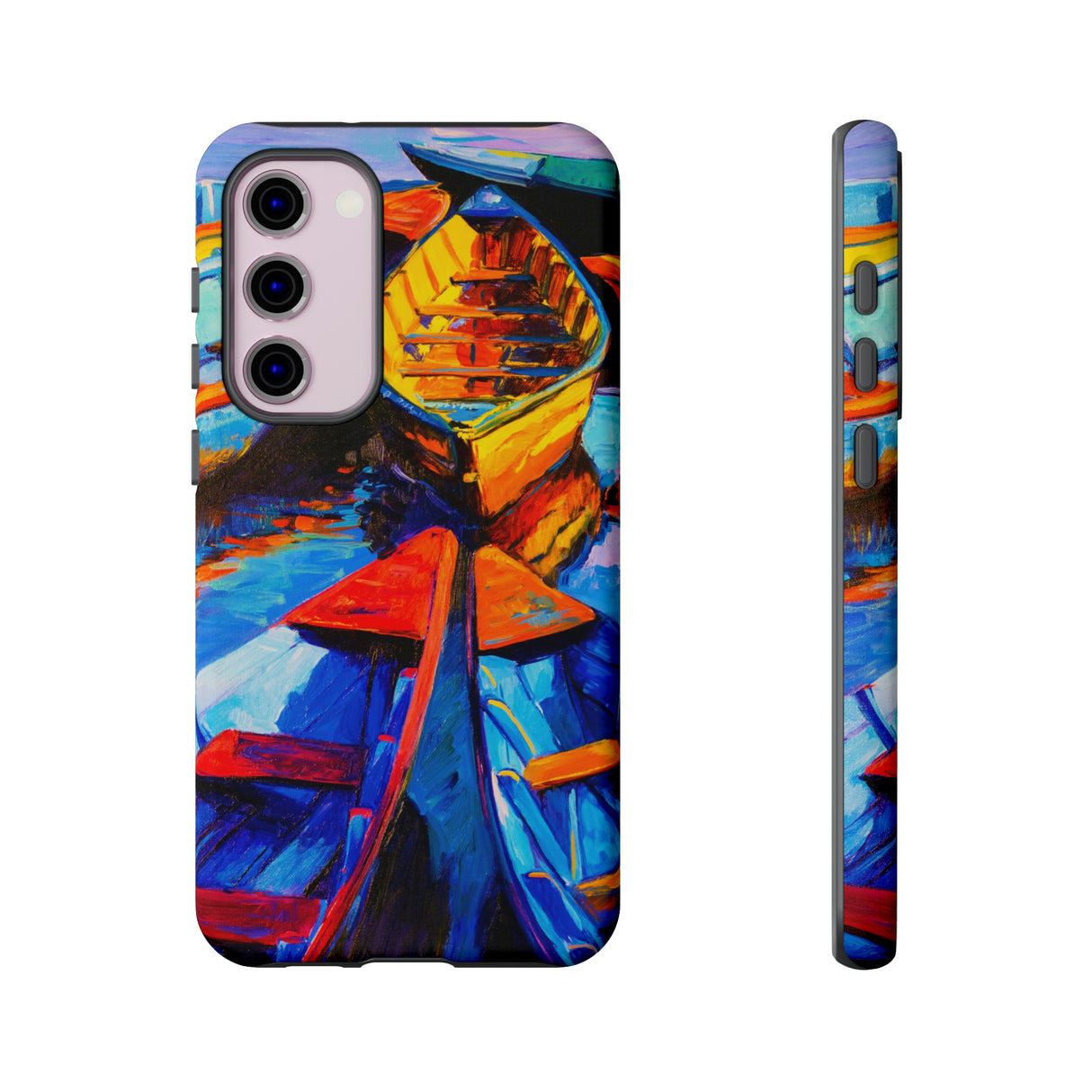 Colorful Wooden Boat Android Case (Protective) Samsung Galaxy S23 Plus Matte Phone Case