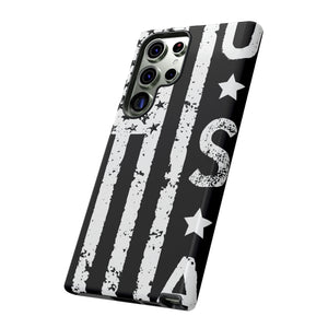 Black n White U.S Flag Android Case (Protective) Phone Case