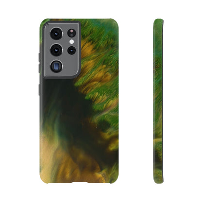 Green Forest Ink Art Android Case (Protective) Samsung Galaxy S21 Ultra Glossy Phone Case