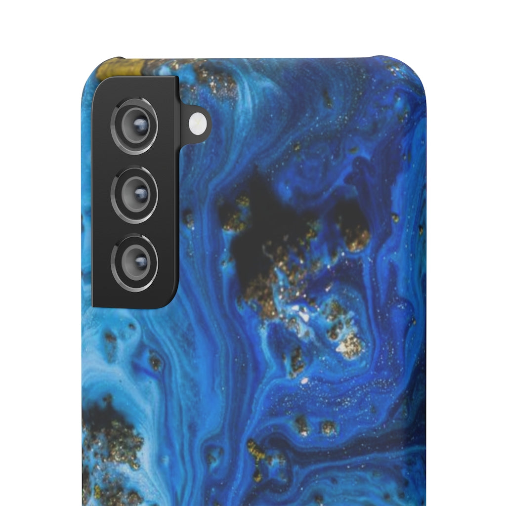 Blue Ice Melt Ink Art Android Case (Slim) Phone Case