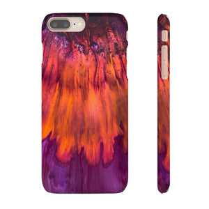 Orange Flow Ink Art iPhone Case (Slim) iPhone 8 Plus Matte Phone Case