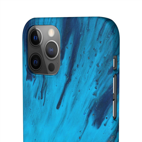 Light Blue Ink Art iPhone Case (Slim) Phone Case