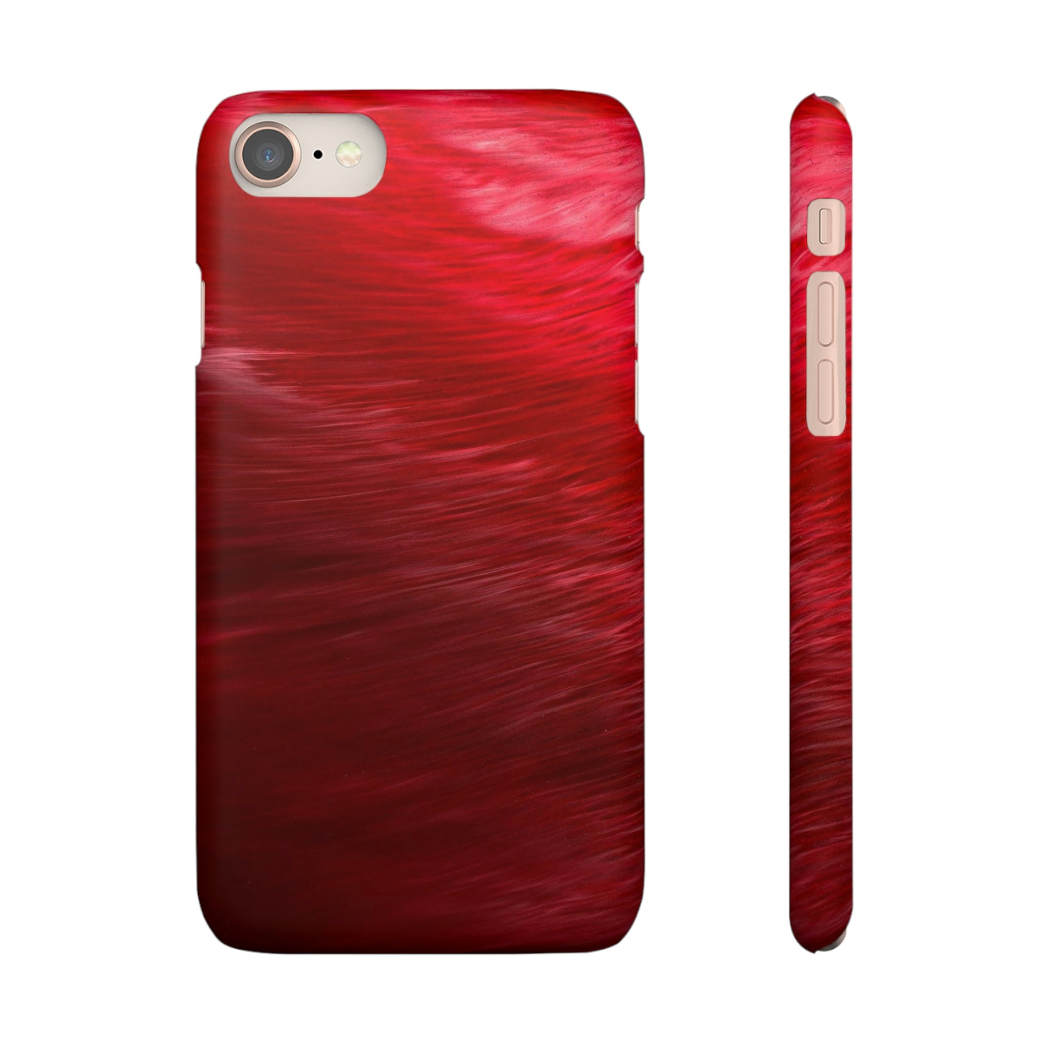 Red Feather Ink Art iPhone Case (Slim) iPhone 8 Matte Phone Case