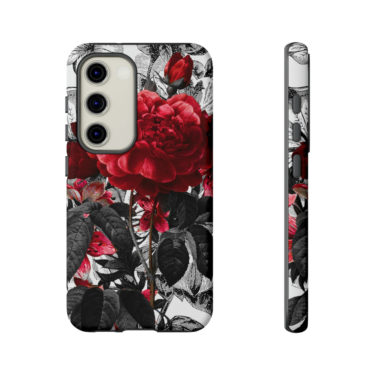 Grunicked Gothic Flower Samsung Case (Protective) Samsung Galaxy S23 Matte Phone Case