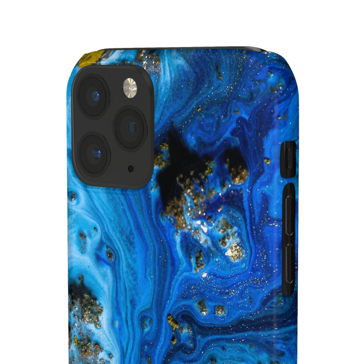 Blue Ice Melt Ink Art iPhone Case (Slim) Phone Case