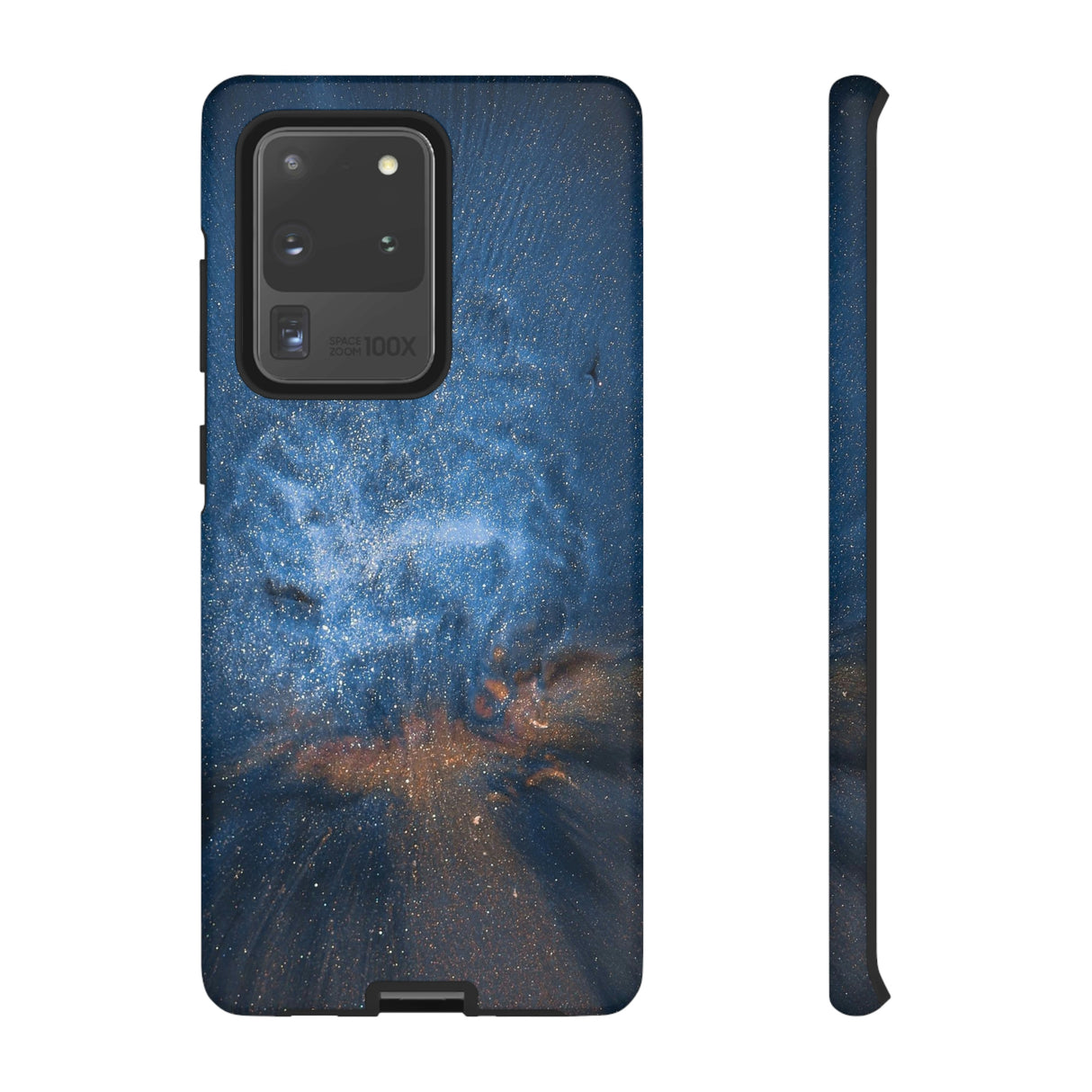 Blue Stardust Ink Art Android Case (Protective) Samsung Galaxy S20 Ultra Matte Phone Case