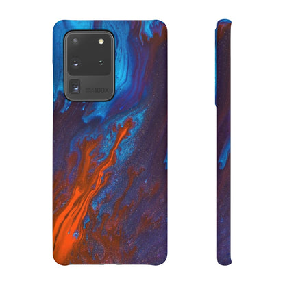 Orange Flame Ink Art Android Case (Slim) Samsung Galaxy S20 Ultra Matte Phone Case