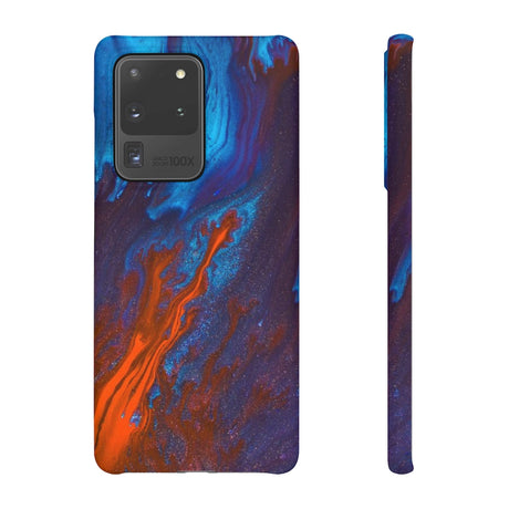 Orange Flame Ink Art Android Case (Slim) Samsung Galaxy S20 Ultra Matte Phone Case