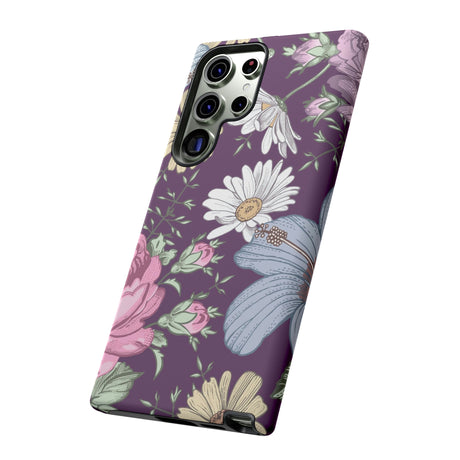 Purple Grass Vintage Flower Samsung Case (Protective) Phone Case