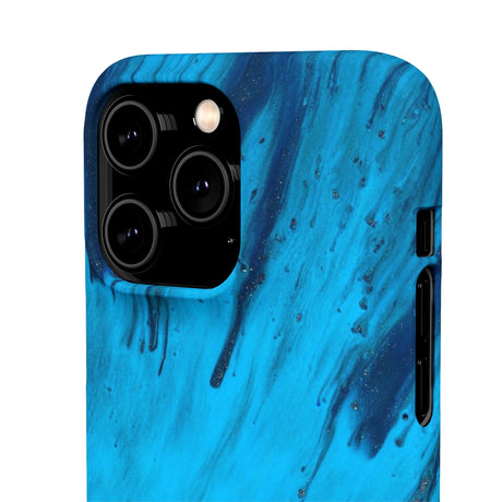 Light Blue Ink Art iPhone Case (Slim) Phone Case