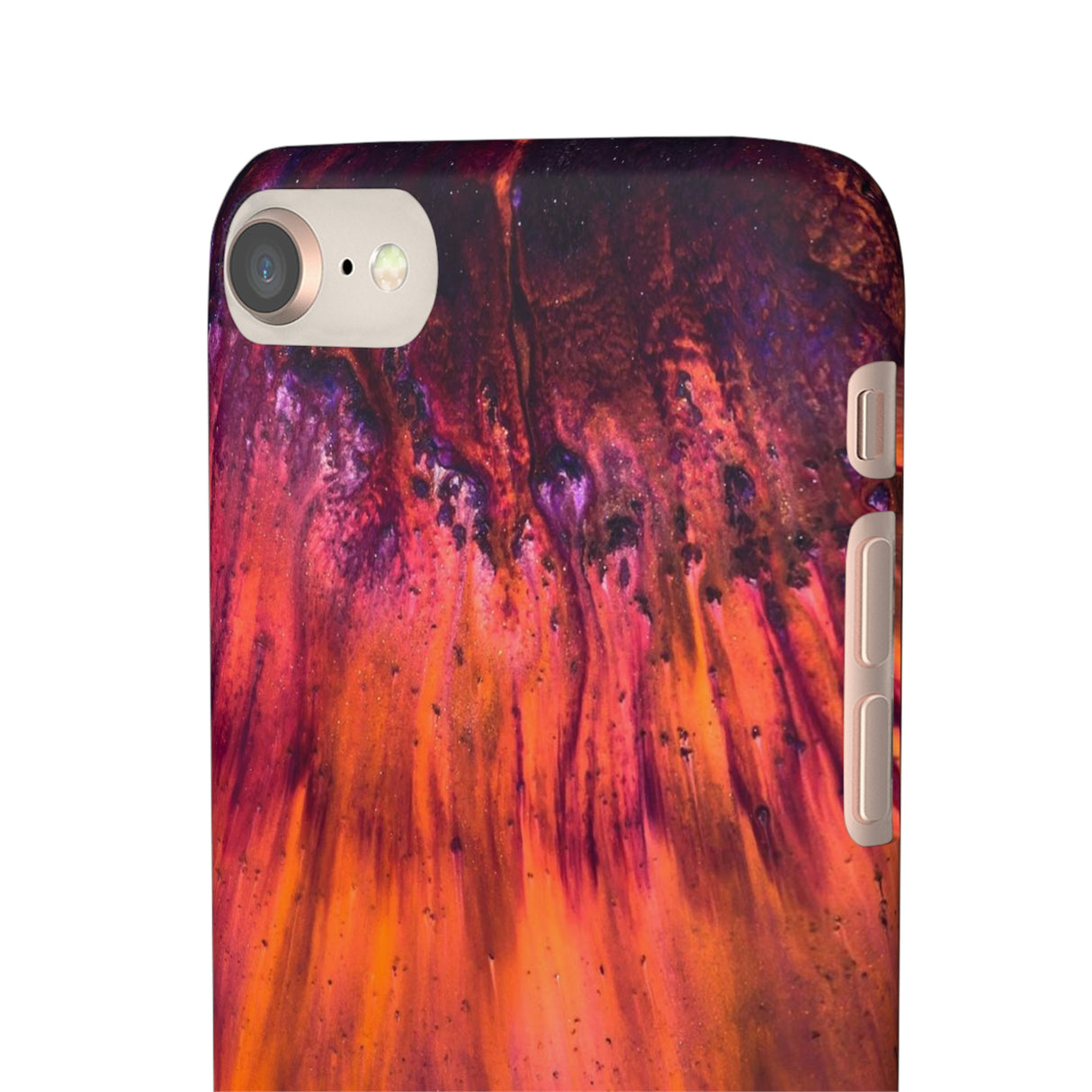 Orange Flow Ink Art iPhone Case (Slim) Phone Case