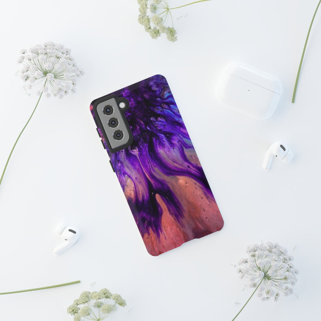 Purple Flow Ink Art Android Case (Protective) Phone Case