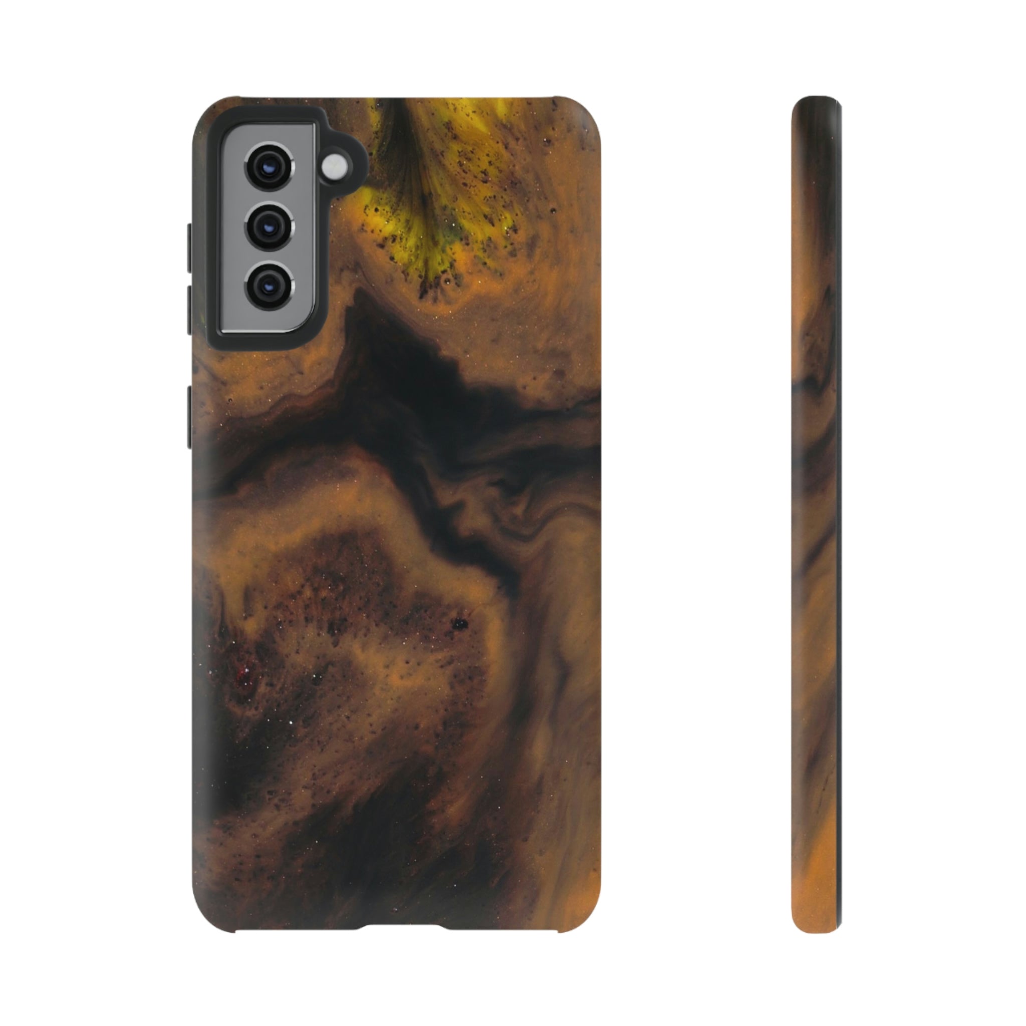 Brown Earth Ink Art Android Case (Protective) Samsung Galaxy S21 Plus Matte Phone Case