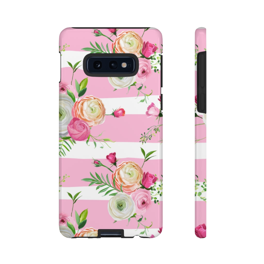 Pink Roses and Ranunculus Flowers Samsung Case (Protective) Samsung Galaxy S10E Glossy Phone Case