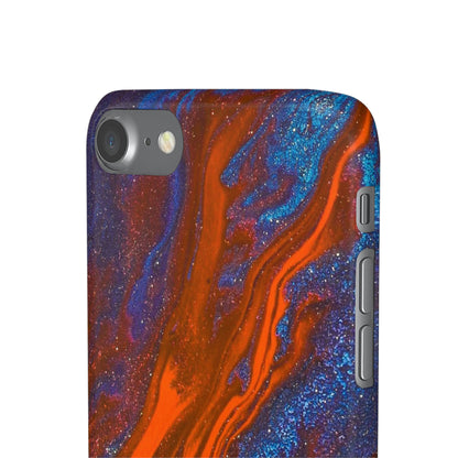 Orange Spikes Ink Art iPhone Case (Slim) Phone Case