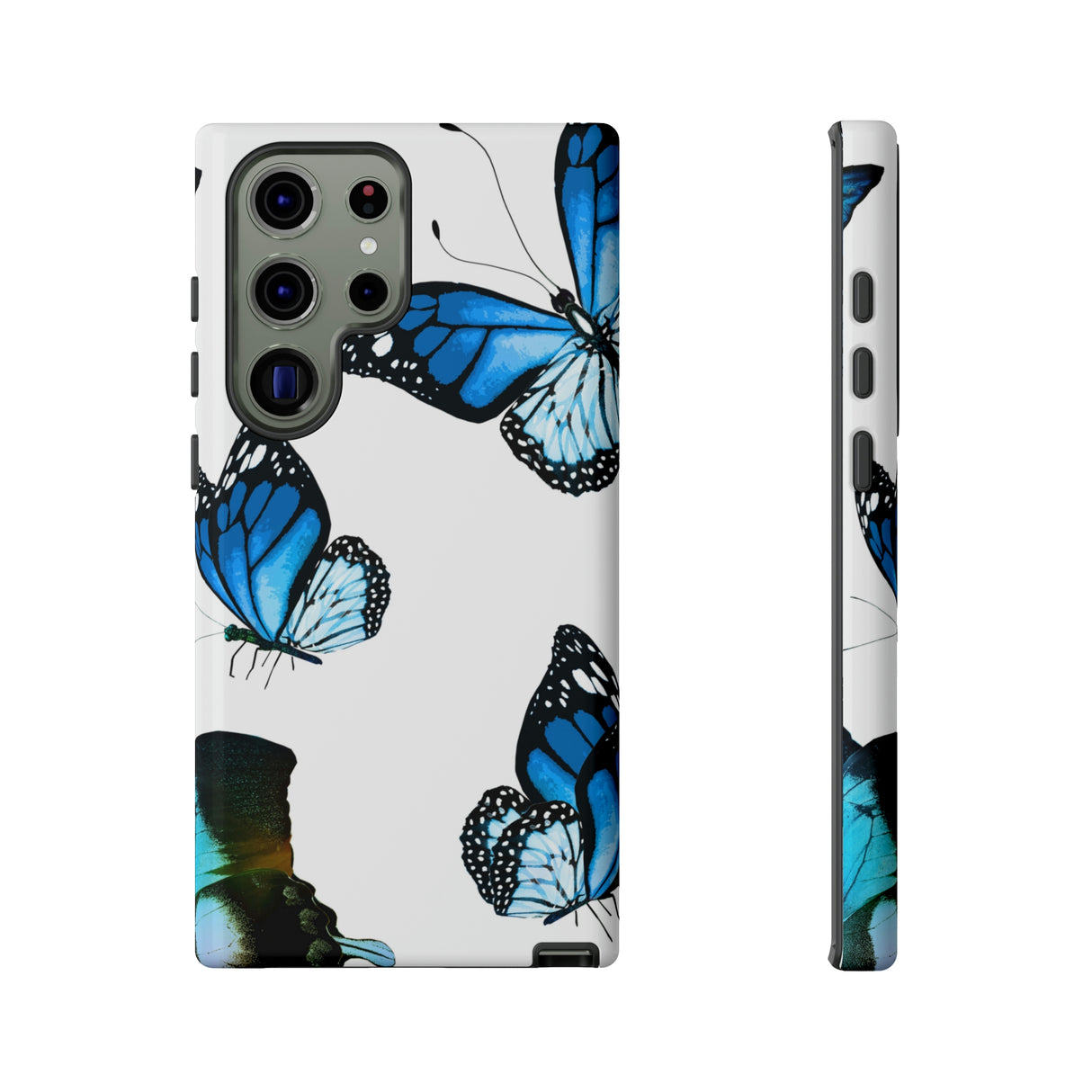 Blue Butterflies Android Case (Protective) Samsung Galaxy S23 Ultra Glossy Phone Case