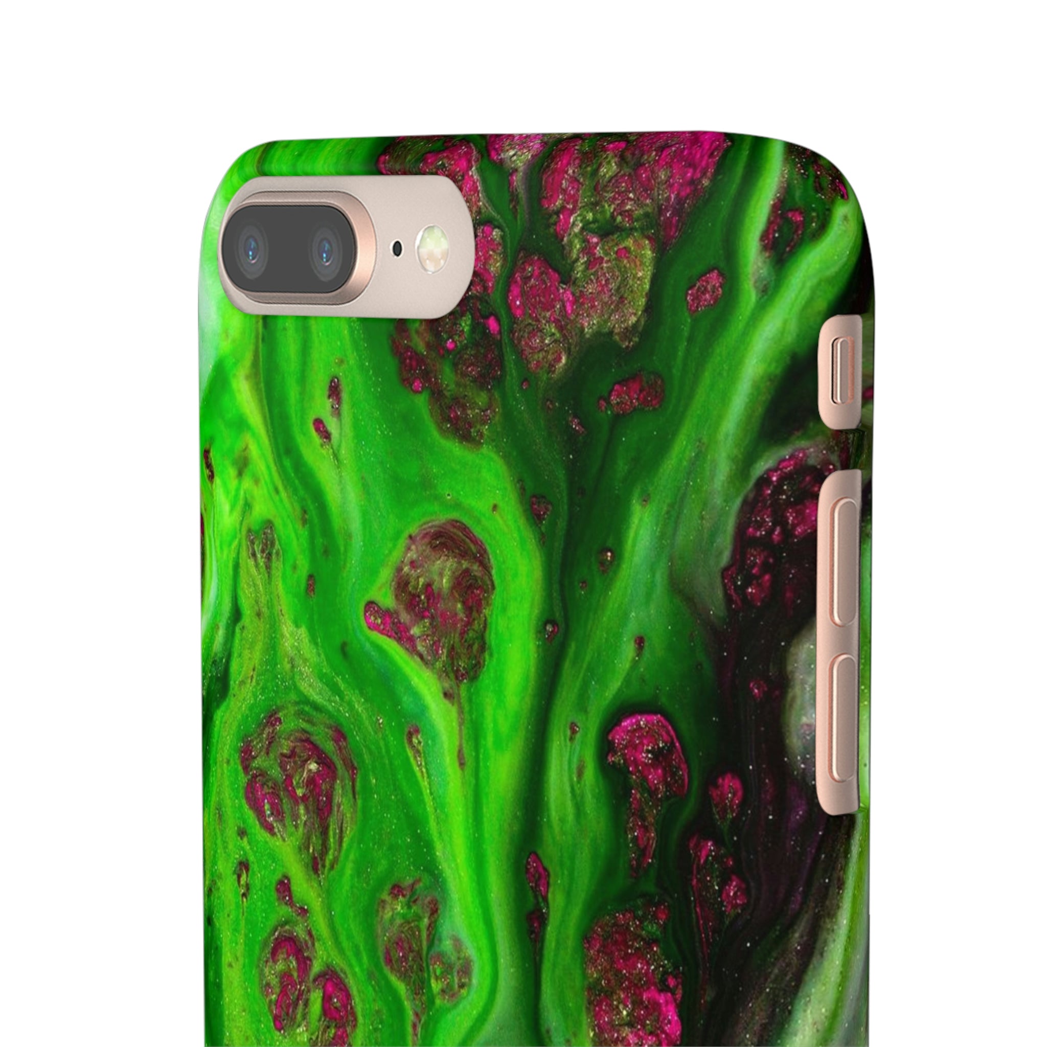 Toxic Green Ink Art iPhone Case (Slim) Phone Case