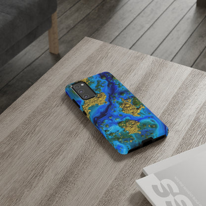 Blue Clear Ocean Ink Art Android Case (Protective) Phone Case