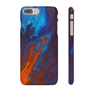 Orange Flame Ink Art iPhone Case (Slim) iPhone 7 Plus Glossy Phone Case